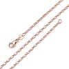 1.5mm Rack Plating Brass Oval Link Chain Necklaces for Women Men MAK-L044-25RG-4