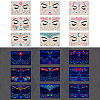 9 Sheets 9 Style Creative Fluorescent Face Tattoo Paper Stickers STIC-TA0002-01-3