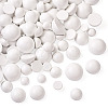 120Pcs 4 Styles Spray Painted White Wood Cabochons WOOD-TA0001-52-16