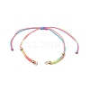 5 Colors Braided Nylon Cord Sets for DIY Bracelet Making AJEW-JB01238-2