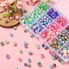 385Pcs 15 Style ABS Plastic Imitation Pearl & Transparent Crackle Acrylic Beads OACR-YW0001-46-5
