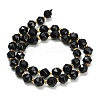 Natural Black Tourmaline Beads Strands GG-CBA3921-B11-8mm-5