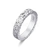 925 Sterling Silver with Micro Pave Cubic Zirconia Rings UR9456-21-1
