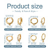 8 Pairs 8 Style Brass Hoop Earrings EJEW-PJ0001-05-3