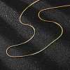 Ion Plating(IP) 304 Stainless Steel Snake Chains Necklaces STAS-F094-24G-3