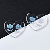 Transparent Resin Pendants RESI-N030-001B-4