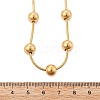 304 Stainless Steel Round Beads Snake Chain Necklaces NJEW-D319-02C-G-5
