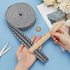 10 Yards Polyester Striped Jacquard Ribbon OCOR-PH0004-10-3