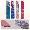 8Pcs 4 Styles Silk Cloth Floral Print Chinese Folding Fan Storage Bags ABAG-CY0001-06-6