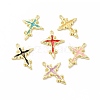 Rack Plating Alloy Enamel Pendants FIND-G051-07LG-1