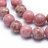 Natural Thulite Beads Strands G-G823-06-8mm-3