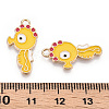 Light Gold Plated Alloy Enamel Pendants ENAM-T009-77D-RS-3