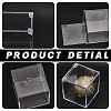 Square Transparent Plastic Candy Storage Case ODIS-WH0043-52-3