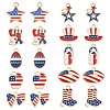 20Pcs 10 Styles American Flag Style Alloy Enamel Charms ENAM-YW0002-41-1