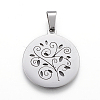 304 Stainless Steel Pendants STAS-I086-03P-01-1