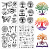 CRASPIRE 4 Sheets 4 Styles PVC Plastic Stamps DIY-CP0008-91B-1