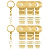 10Pcs Iron Split Key Rings IFIN-YW0003-37G-1