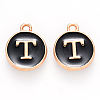 Golden Plated Alloy Charms LS-X-ENAM-S118-02T-1