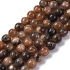 Natural Black Moonstone Beads Strands G-A219-A01-02-2