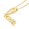 Word Love Pendant Necklaces NJEW-G082-02A-G-1