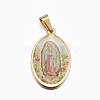 304 Stainless Steel Lady of Guadalupe Pendants X-STAS-H356-32G-1