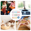16Pcs 8 Colors Mushroom Opaque Resin Pendant Stitch Markers HJEW-NB00039-6