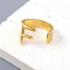 PVD Vacuum Plating 201 Stainless Steel Cuff Rings RJEW-Z032-01G-F-2