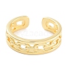 Rack Plating Brass Open Cuff Rings RJEW-Z059-08G-2