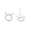 S925 Sterling Silver Stud Earrings EJEW-K303-01S-02-4