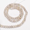 Faceted Natural Agate Round Beads Strands G-E318C-4mm-12-2