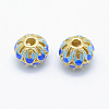 Electroplate Brass Enamel Beads KK-K185-02A-RS-2