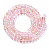 Transparent Spray Painted Glass Bead Strands GLAA-N035-03A-B06-2