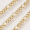 3.28 Feet Ion Plating(IP) Handmade 304 Stainless Steel Figaro Chains X-STAS-P200-14G-1