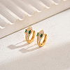 Fashionable Brass Snake Hoop Earrings ML3202-5