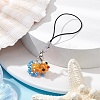 Glass Seed Bead Beaded Fish Charm Mobile Straps HJEW-MZ00182-03-2