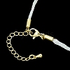 3.5MM Polyester Metallic Cord Braided Cord Necklace Making FB-CBAA152-01G-08-2