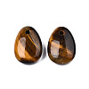 Natural Tiger Eye Pendants G-N0325-15A-1