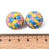Opaque Acrylic & Resin Rhinestone Beads OACR-G062-02B-2