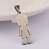 Boy 304 Stainless Steel Pendants STAS-M245-28-3