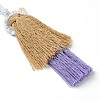 Handmade Macrame Cotton Angel Hanging Ornaments HJEW-JM02711-03-4