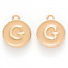 Golden Plated Alloy Enamel Charms ENAM-S118-06G-1