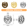 SUPERFINDINGS 48Pcs 3 Colors Alloy Pendants FIND-FH0006-78-2