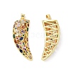 Brass Micro Pave Cubic Zirconia Pendants ZIRC-I063-46G-01-1