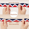 10 Yards 2 Colors Flat Nylon Elastic Band with Wave Pattern EC-FG0001-04-3