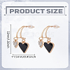 1 Pair Alloy Rhinestone Dangle Stud Earrings EJEW-LP0003-74C-2