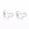 Brass Micro Pave Cubic Zirconia Screw Carabiner Lock Charms ZIRC-I031-03P-1