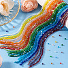 21 Strands 21 Colors Transparent Electroplate Glass Beads Strands GLAA-TA0004-23-5