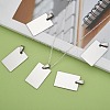Non-Tarnish 201 Stainless Steel Rectangle Mirror Polished Finish Stamping Blank Tag Pendants LS-STAS-S030-01-5