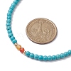 Synthetic Turquoise & Natural Carnelian Beaded Necklaces X1-NJEW-TA00161-3