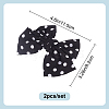 2Pcs Bowknot Polyester Shoe Decoration FIND-DR0001-64B-2